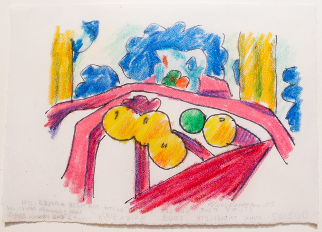 Tom Wesselmann Sunset Nude With Matisse Apples On Pink Tablecloth