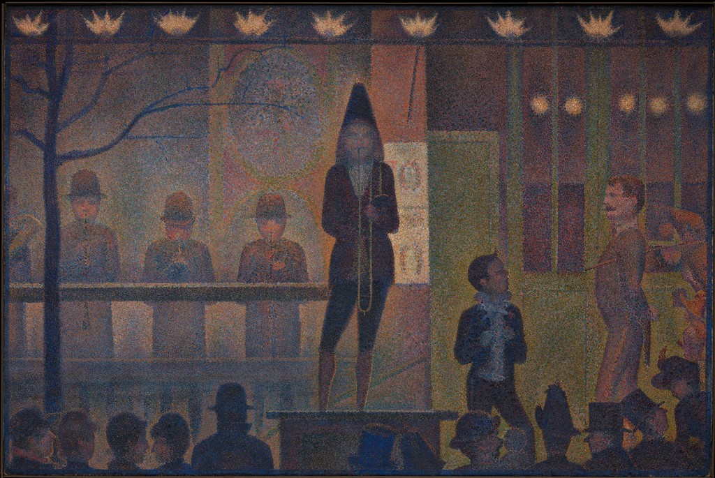 georges seurat, "circus sideshow (parade de cirque)", 1887–1888