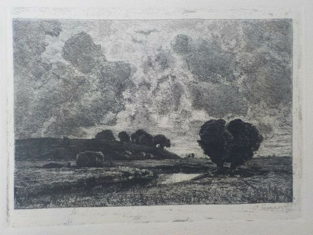 Otto Gampert, ‘Sommerlandschaft bei Höchstädt’, ca. 1900, Print, Etching with aquatint, Sylvan Cole Gallery