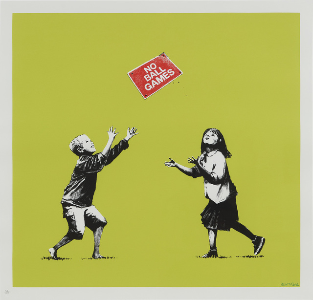 Banksy, ‘No Ball Games (Green)’, 2009, Phillips