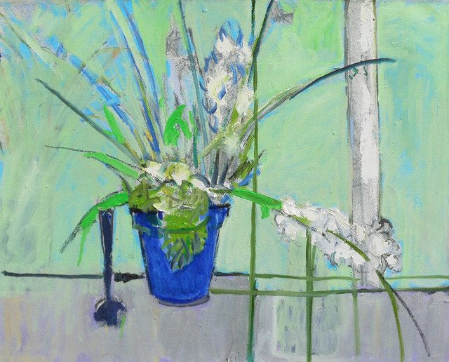 Joseph Plaskett, ‘Flowers in Blue Pot’, Bau-Xi Gallery