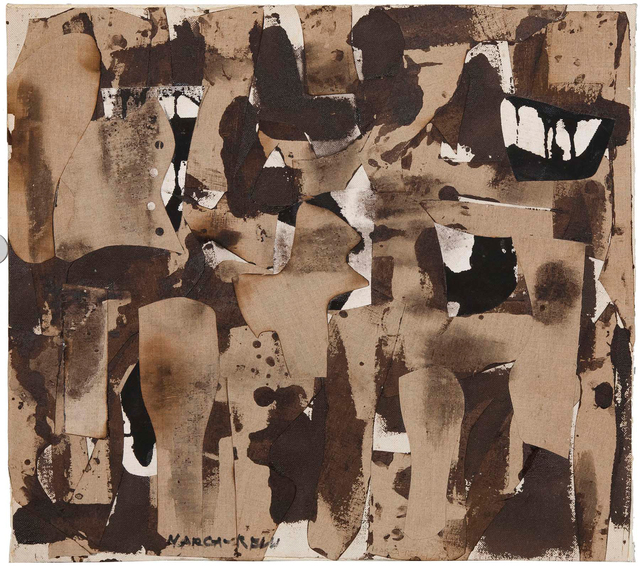 Conrad Marca-Relli, ‘J-S-22-57’, 1957, Painting, Oil and canvas collage on canvas, Michael Rosenfeld Gallery