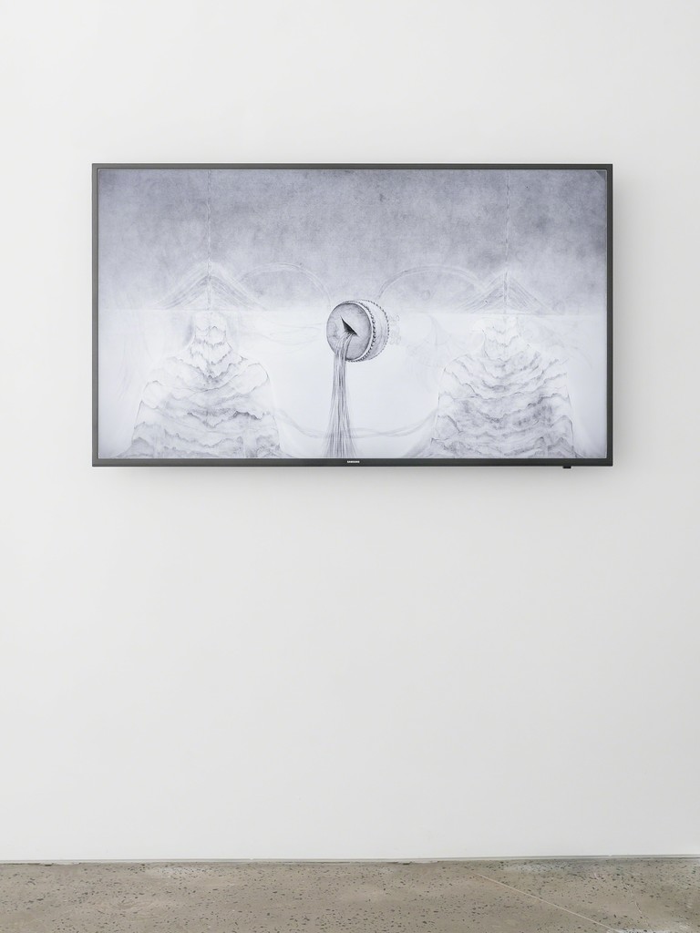 Seung Ae Lee, Becoming, 2017, pencil on paper, animation drawing, 10 mins, installation view Seung Ae Lee, Becoming, 2017, pencil on paper, animation drawing, 10 mins, installation view