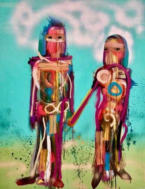 ANDRÉS GARCÍA-PEÑA, ‘Soulmates’, 2018, Painting, Canvas, Gitana Rosa Gallery