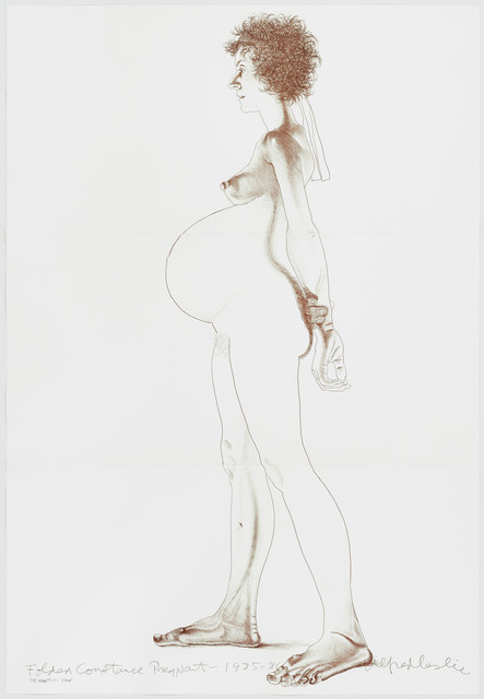 Alfred Leslie, ‘Folded Constance Pregnant’, 1986, Print, Etching, Graphicstudio USF