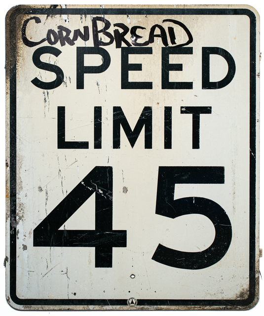 Cornbread, ‘Cornbread Speed Limit’, 2019, Painting, Acrylic on metal sign, Paradigm Gallery + Studio