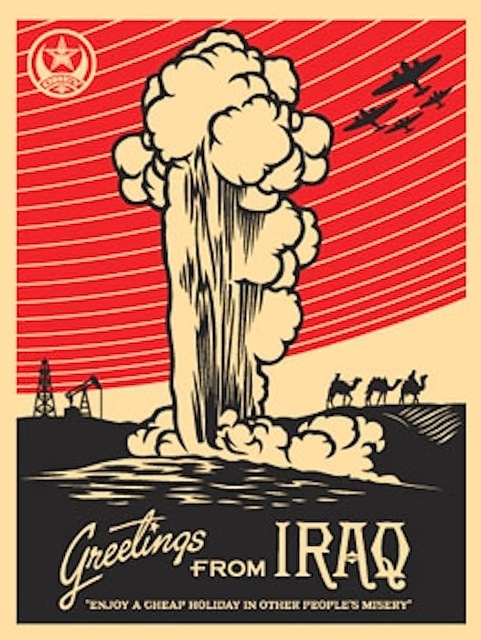 Shepard Fairey (OBEY), ‘Greetings From Iraq’, 2005, Gregg Shienbaum Fine Art