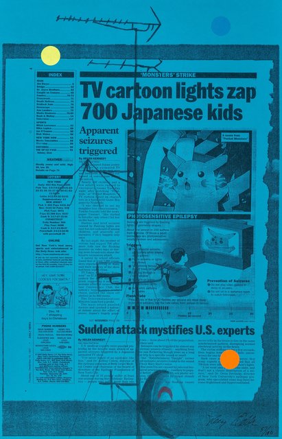 Tony Oursler, ‘Untitled (TV cartoon lights zap 700 Japanese kids), triptych’, 1998, Heritage Auctions