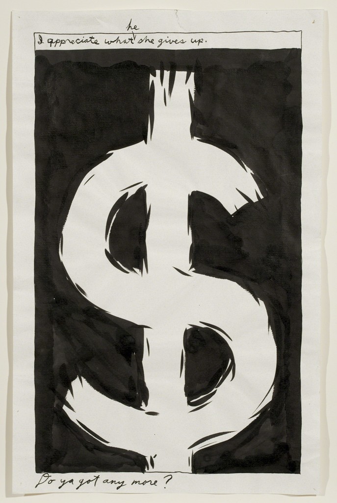 Untitled (I appreciate…), 1987
Ink on paper
17 ½ x 11 inches
Unique
Untitled (I appreciate…), 1987
Ink on paper
17 ½ x 11 inches
Unique