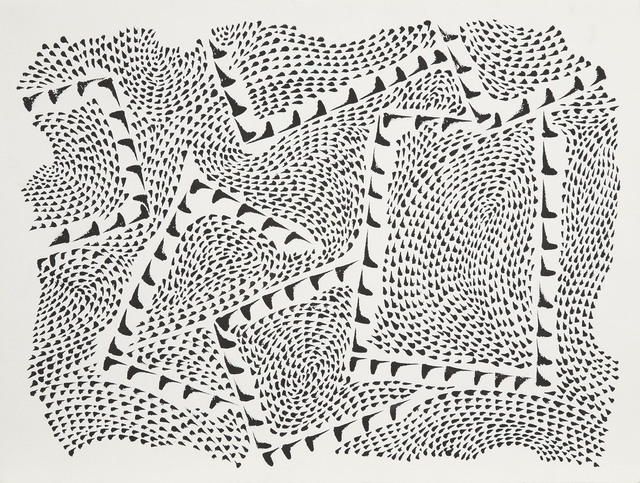 Claire Falkenstein, ‘Right Angles Within a Structure’, 1975, Drawing, Collage or other Work on Paper, India ink on paper, Michael Rosenfeld Gallery