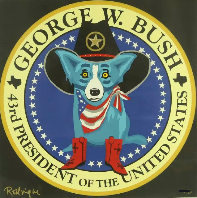 George Rodrigue, ‘George W. Bush Presidential Seal Blue Dog’, 2001, Modern Artifact