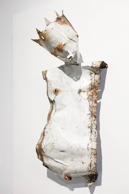 Paolo Pelosini, ‘Martyr 4’, 2010, Sculpture, Found Metal on Wooden Panel, HG Contemporary