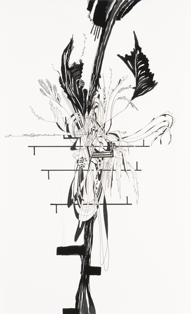 Luke Whitlatch, ‘Yard Life #1’, 2020, Drawing, Collage or other Work on Paper, Ink on paper, Tracey Morgan Gallery