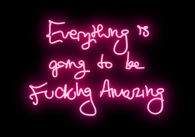 Lauren Baker, ‘Fucking Amazing (black)’, 2016, Mixed Media, Pink neon, plexiglas and aluminium box tray, Laurent Marthaler Contemporary