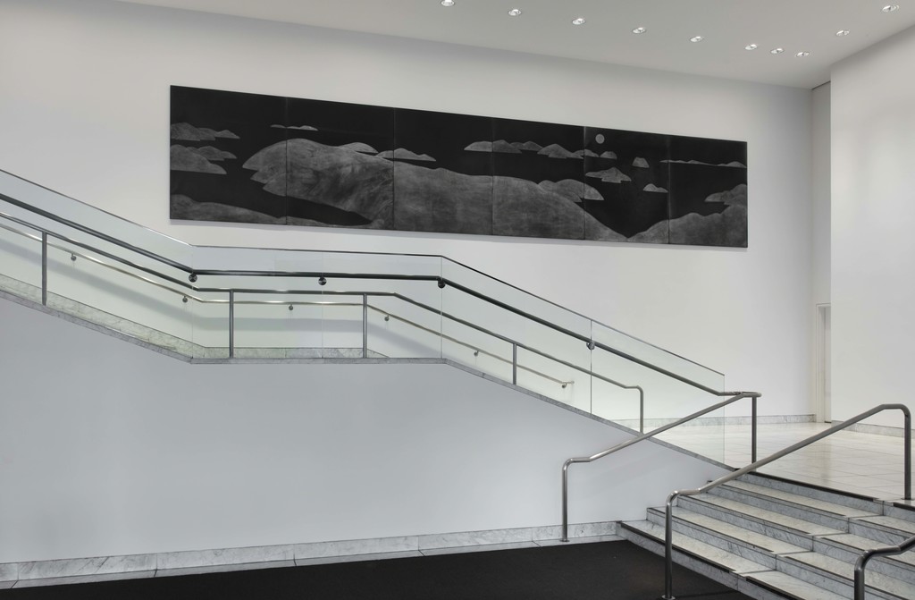 Silke Otto-Knapp, Seascape (with moon), 2016. Installation view, Made in L.A. 2016: a, the, though, only, June 12 – August 28, 2016, Hammer Museum, Los Angeles. Photo: Brian Forrest.
Silke Otto-Knapp, Seascape (with moon), 2016. Installation view, Made in L.A. 2016: a, the, though, only, June 12 – August 28, 2016, Hammer Museum, Los Angeles. Photo: Brian Forrest.