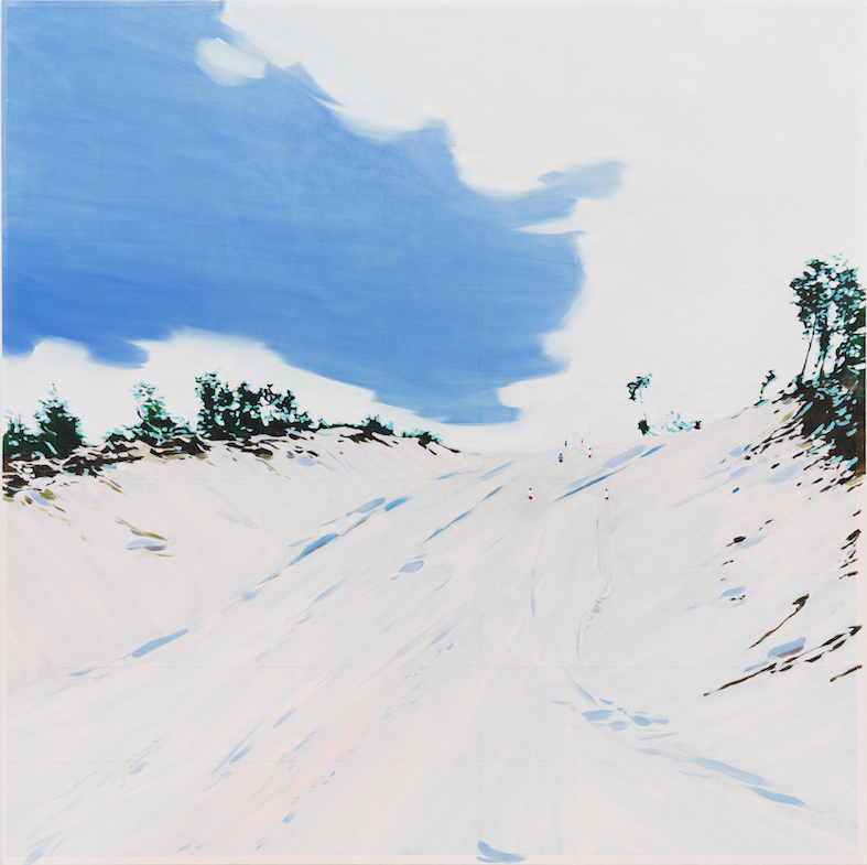Isca Greenfield-Sanders, Sand Hill, 2019, Mixed Media and Oil on Canvas, 160 x 160 cm Isca Greenfield-Sanders, Sand Hill, 2019, Mixed Media and Oil on Canvas, 160 x 160 cm