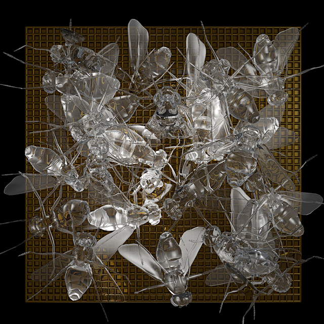 Konstantin Khudyakov, ‘Flies’, 2015, Mixed Media, Stereo-light panel, 2/5, Savina Gallery
