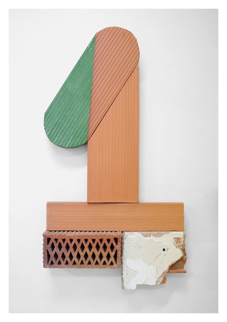 Oscar Abraham Pabon, ‘Arte y Artesanía II’, 2019, Sculpture, Green Ceramic 2011 a 1010 oC. 4 red clay bricks with ceramic enamel, Baró Galeria