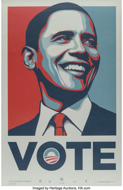 Shepard Fairey (OBEY), ‘Vote Obama’, 2008, Heritage Auctions