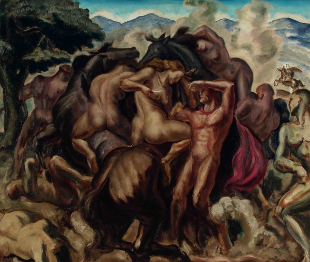 John Steuart Curry, ‘The Battle of the Amazons’, 1926-1927, Painting, Oil on canvas, Kiechel Fine Art