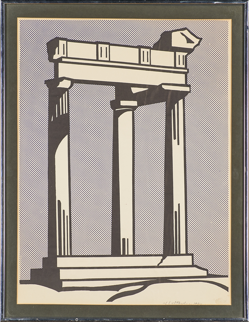 Roy Lichtenstein, ‘Temple’, 1964, Print, Offset lithograph in colors (mailer), Rago/Wright