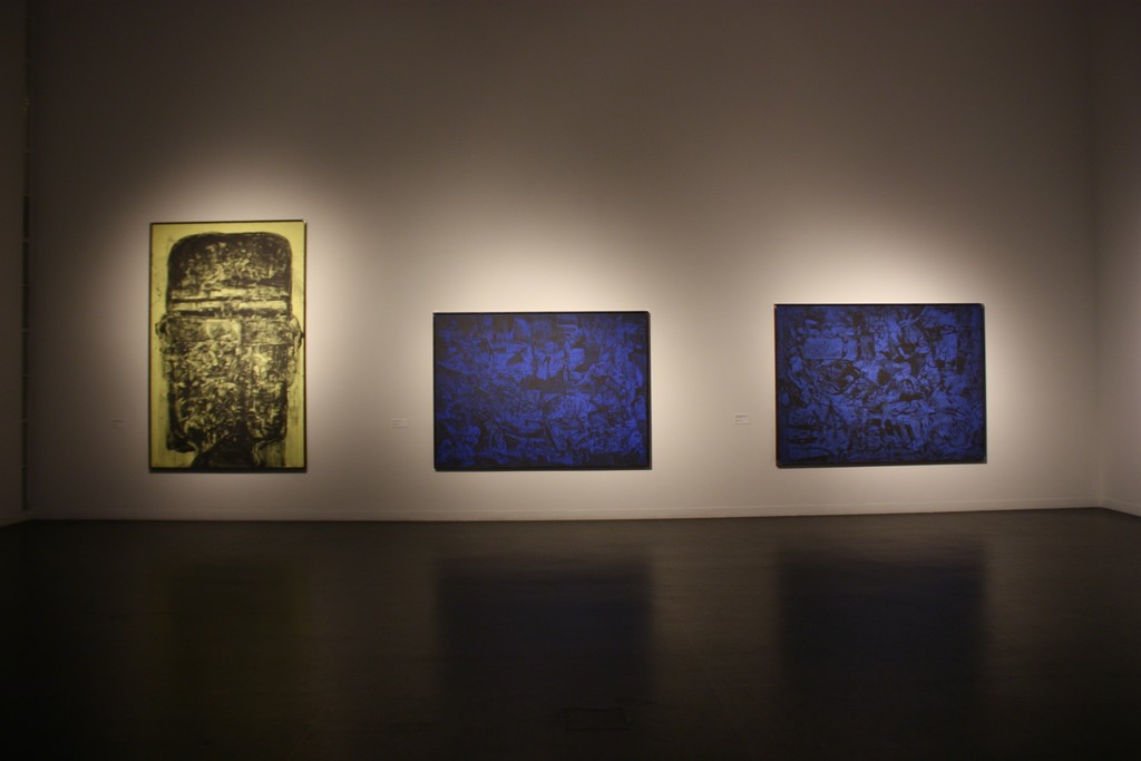 Fragment of the exhibition with large scale graphite paintings. Photography by Povilas Ramanauskas. Fragment of the exhibition with large scale graphite paintings. Photography by Povilas Ramanauskas.