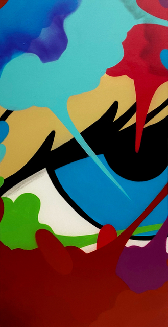 CRASH, ‘Blue Eyed Color Swatch’, 2017, Painting, Spray paint on canvas, AURUM GALLERY