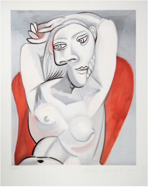 Pablo Picasso, ‘Femme au Fauteuil Rouge’, 1979-1982, Print, Lithograph on Arches Paper, Sager Braudis Gallery