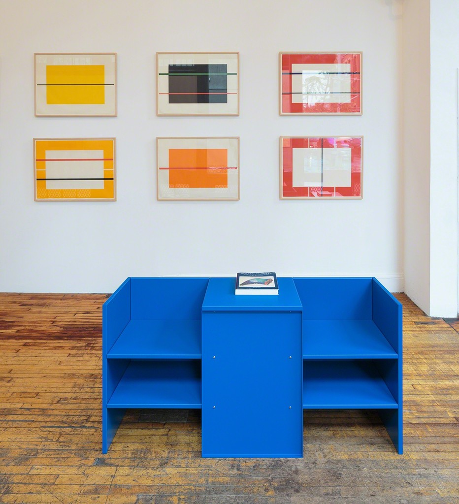 Seat/Table/Shelf/Seat 59 with Untitled, 1990. 