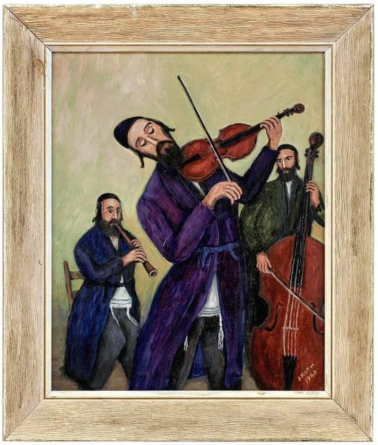 Unknown, ‘Folk Art Naive Judaica Klezmer Hasidic Musicians’, 1960-1969, Lions Gallery