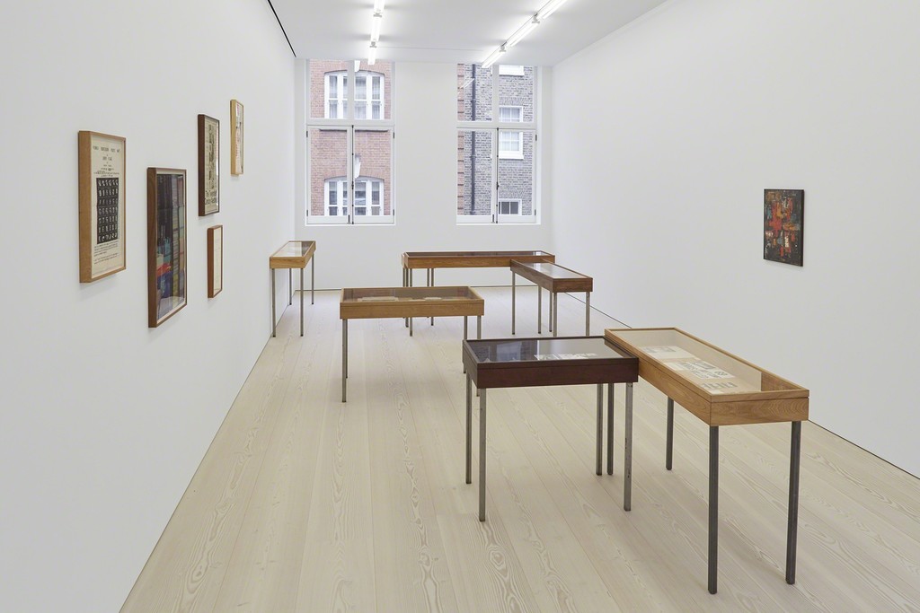 Joseph Grigely, The Gregory Battcock Archive, Installation View, Marian Goodman Gallery, London, June 21 – July 29, 2016 Joseph Grigely, The Gregory Battcock Archive, Installation View, Marian Goodman Gallery, London, June 21 – July 29, 2016