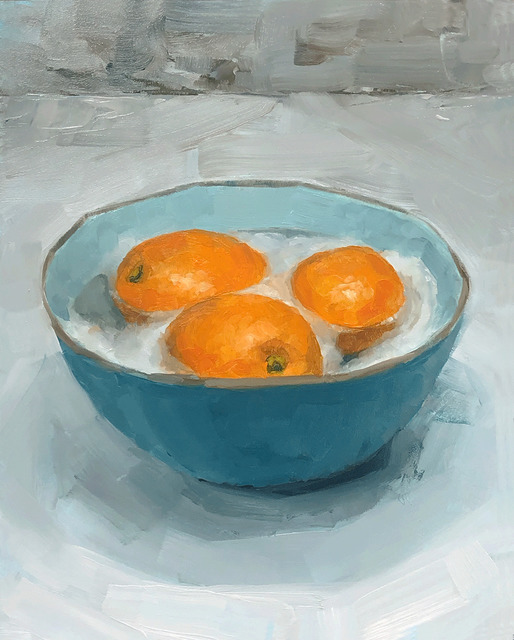 Tom Giesler, ‘Health Study 21: warm soapy water with oranges’, 2020, Painting, Oil on panel, McVarish Gallery