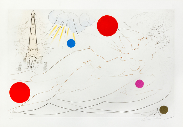 Salvador Dalí, ‘Visions of Chicago (suite of 4)’, 1975, Print, Etching and hand coloring, Hindman