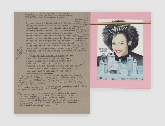 Meleko Mokgosi, ‘Objects of Desire, Addendum 6’, 2019, Painting, Two Panels: Inkjet and permanent marker, oil and photo transfer on canvas, Stevenson