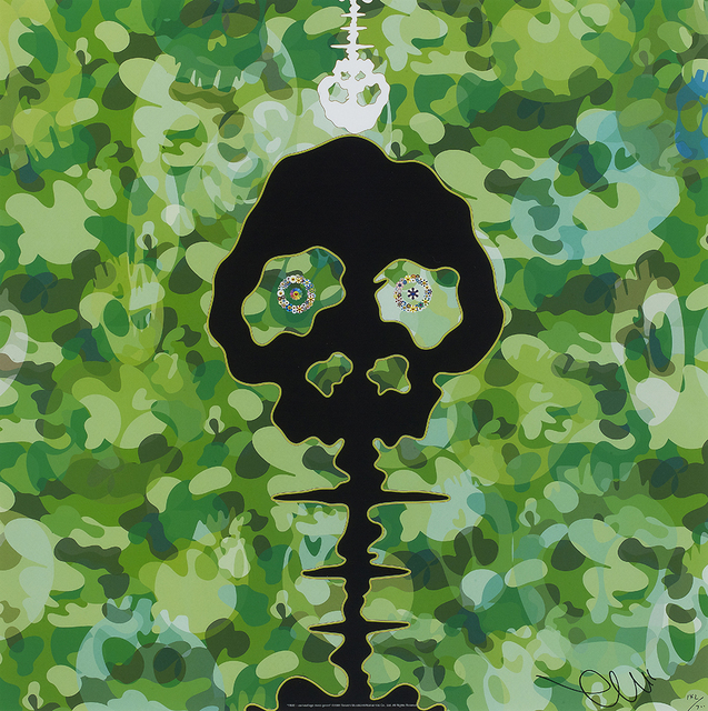 Takashi Murakami, ‘Time camouflage moss green’, 2009, Print, Lithograph, Shukado Gallery