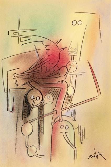 Wifredo Lam, ‘Totem’, 1971, Drawing, Collage or other Work on Paper, Pastel on cardboard, Itineris