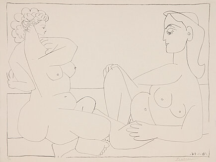 Pablo Picasso, ‘Deux femmes sur la plage’, 1956, Galerie Boisseree