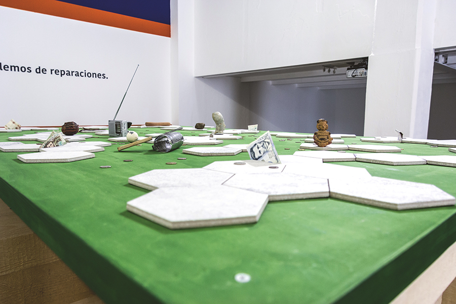 Beto Shwafaty, Hablemos de reparaciones, 2016. Installation view. Detail Beto Shwafaty, Hablemos de reparaciones, 2016. Installation view. Detail