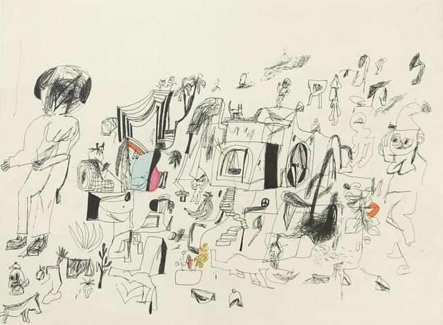 Eddie Martinez, ‘Untitled’, 2010, Drawing, Collage or other Work on Paper, Mixed media on paper, ZieherSmith