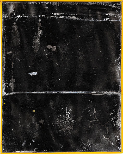 David Ostrowski, ‘F (Dann lieber nein), 2012’, 2012, Painting, Oil, lacquer and paper on canvas, Phillips