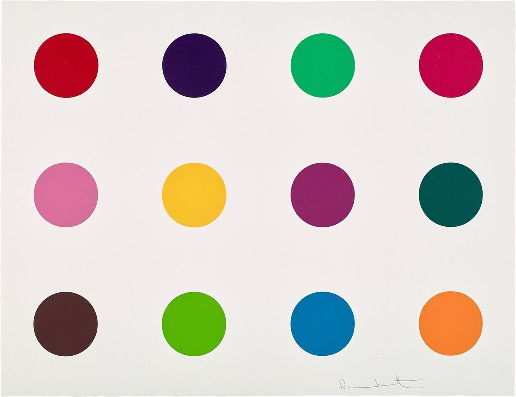 Damien Hirst - Methionine from 12 Woodcut Spots