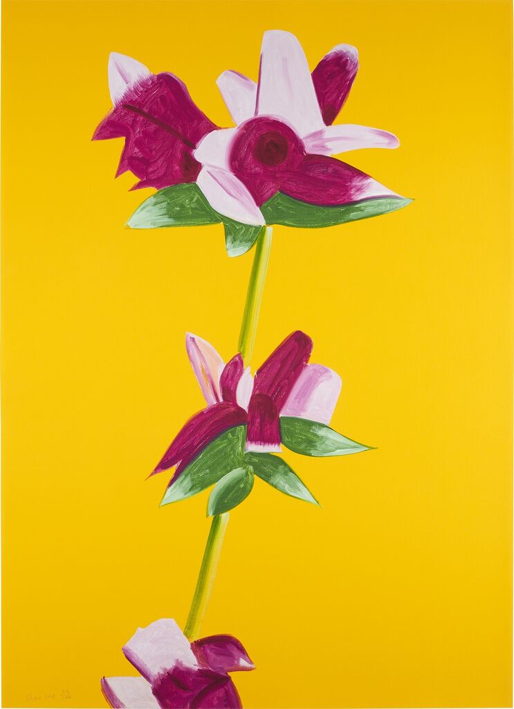 Alex Katz - Azaleas on Yellow, from Flowers (S. 731)