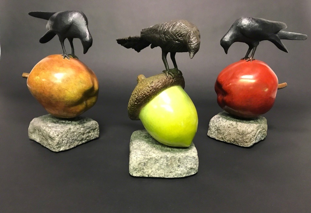 Peter Woytuk Crows, bronze and stone. Peter Woytuk Crows, bronze and stone.