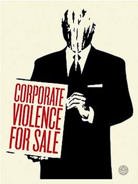 Shepard Fairey, ‘Corporate Violence for Sale’, 2011, Gregg Shienbaum Fine Art
