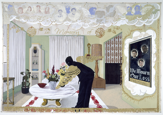 Kerry James Marshall, ‘Souvenir I’, 1997, Painting, Acrylic, collage, and glitter on unstretched canvas, MCA Chicago