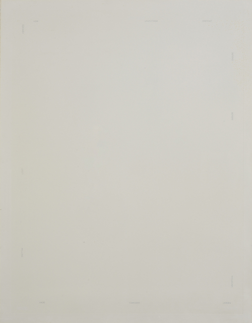 Robert Barry, ‘Mots Répartis Sur 4 Bords De La Feuille’, 1978, Print, Engraving on paper, DIGARD AUCTION