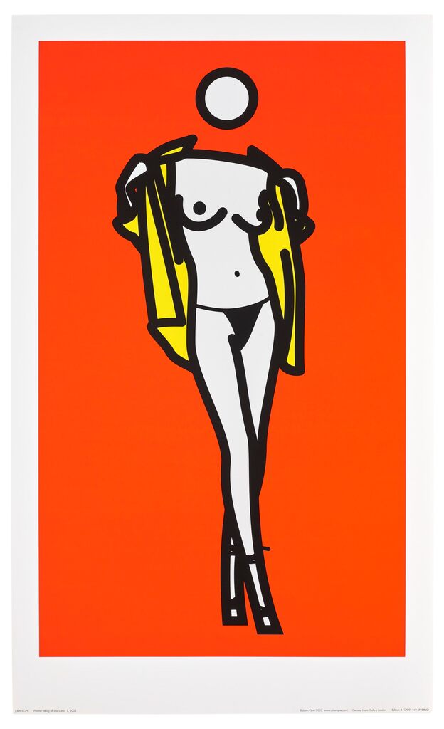 Julian Opie - Woman Taking Off Man's Shirt