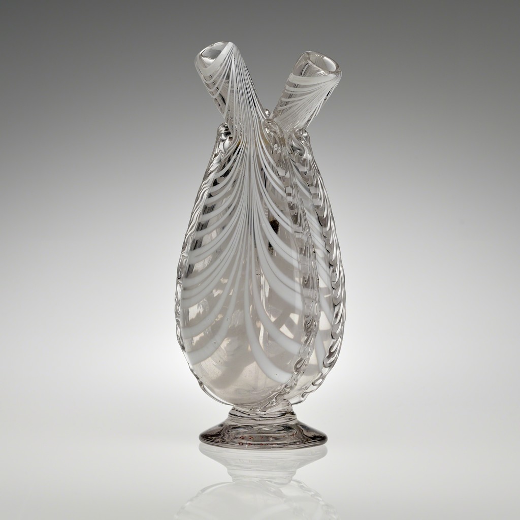 Gimmal Flask, N.J., 1820–40. Blown and tooled glass. Yale University Art Gallery, Mabel Brady Garvan Collection Gimmal Flask, N.J., 1820–40. Blown and tooled glass. Yale University Art Gallery, Mabel Brady Garvan Collection