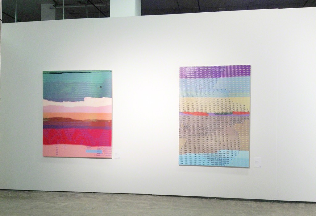 Paintings from the Unpattern series by Jack Featherly at the Living Computer Museum for a satellite exhibition curated by organizers for the Seattle Art Fair. Paintings from the Unpattern series by Jack Featherly at the Living Computer Museum for a satellite exhibition curated by organizers for the Seattle Art Fair.