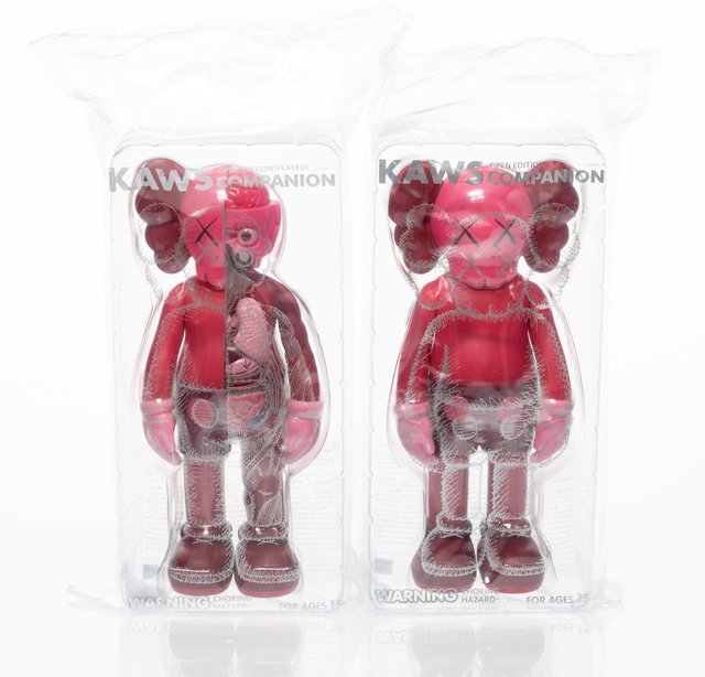 KAWS, ‘Companion (Blush), set of two’, 2016, Sculpture, Painted cast vinyl, Heritage Auctions